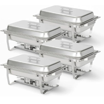 Chafing Dish Buffet Set 8QT Electric Stainless Steel 2/4/6Pack Food Warmer Fuel Holder
