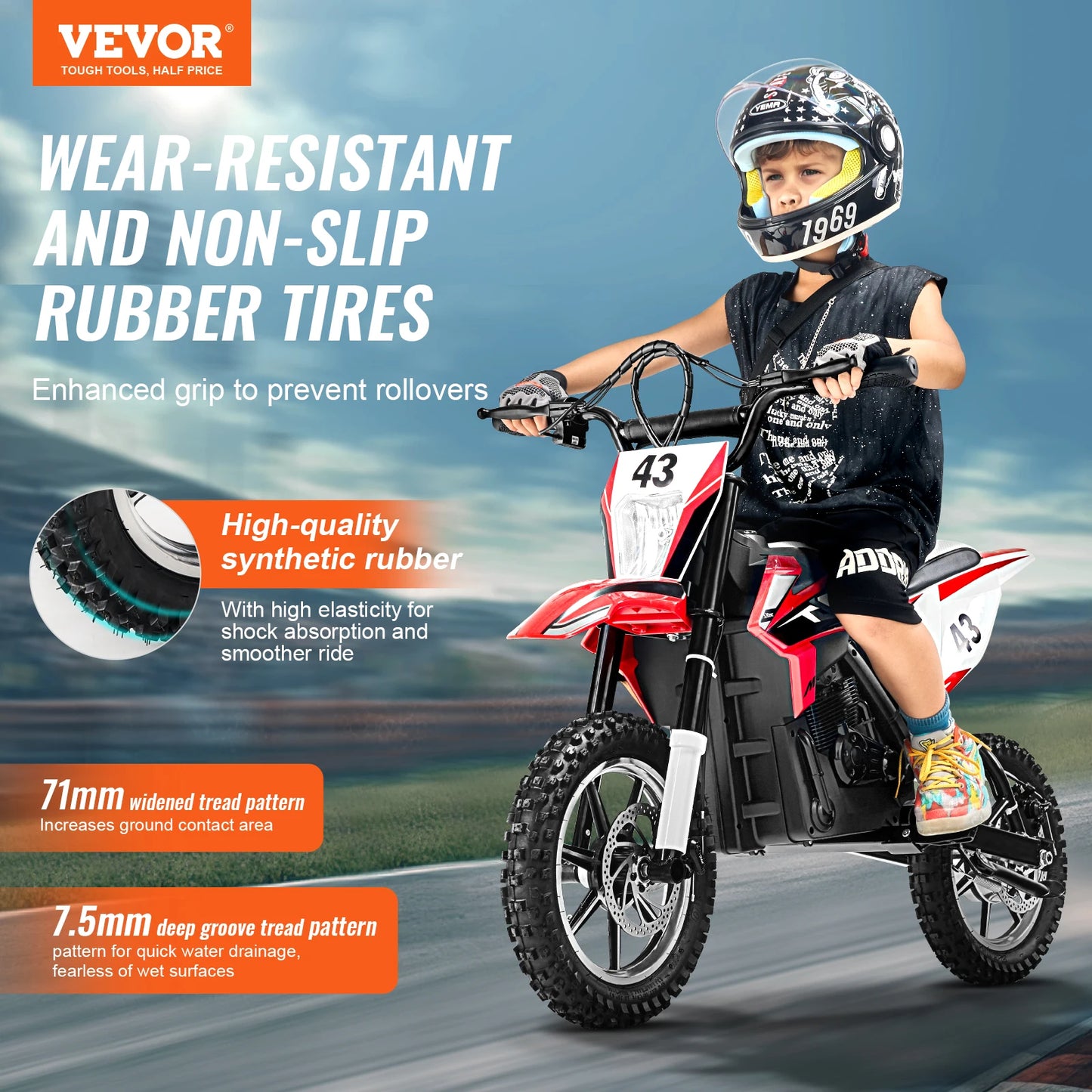 SucceBuy 36V Kids Ride On Motorcycle Battery Powered Toy