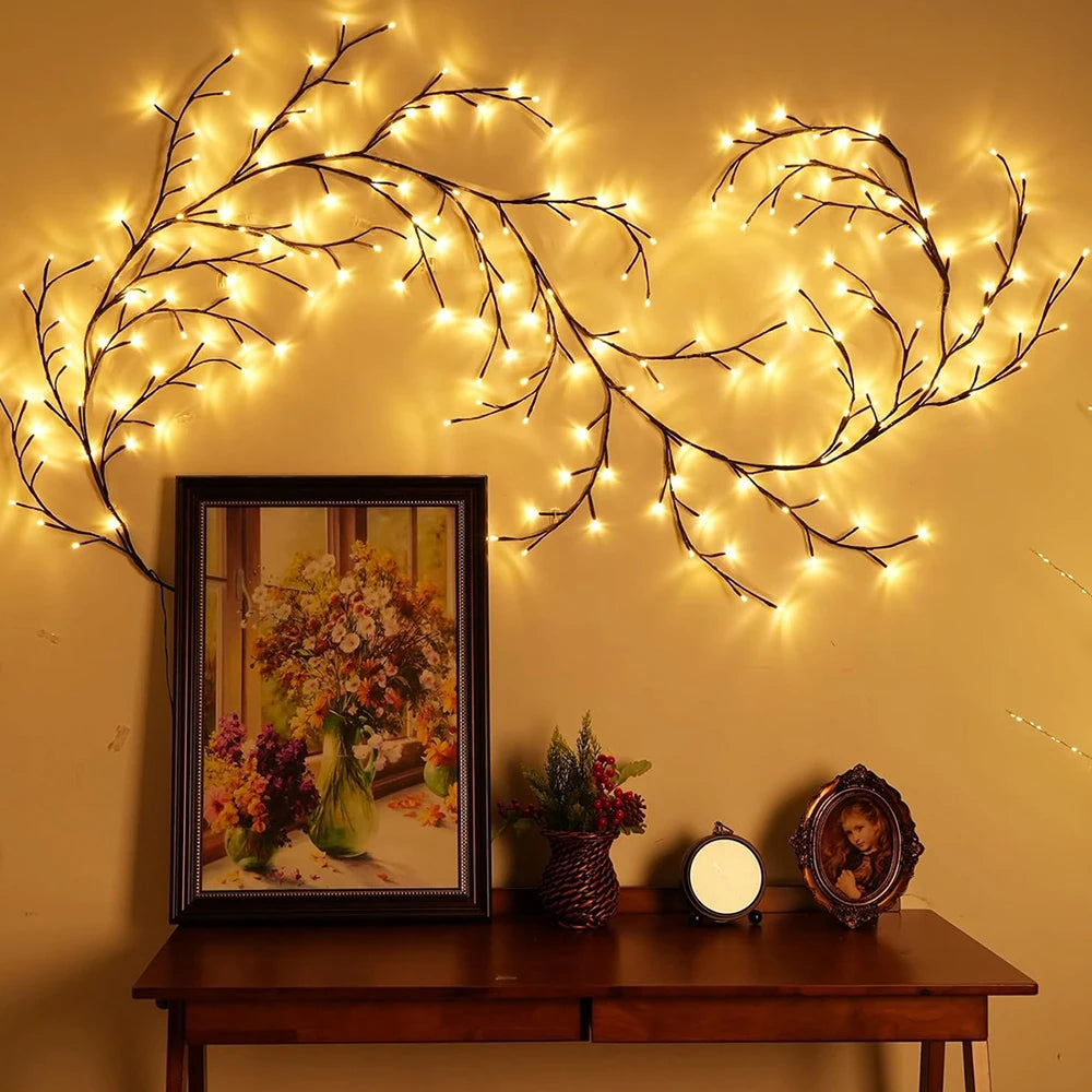 WELPUR Solar String Lights Tree Vine Lamp 96LED Waterproof