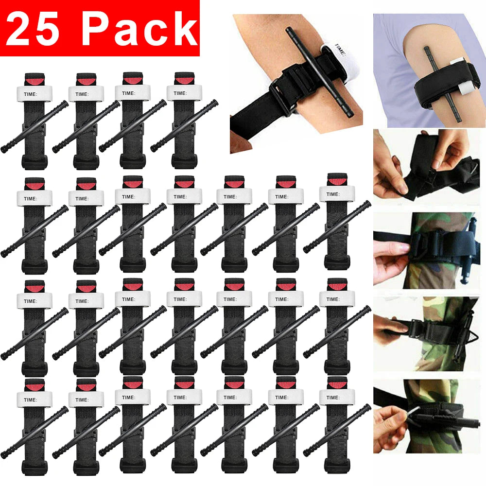 5/10/25 Pcs Emergency Tourniquet Outdoor Portable First Aid Quick Slow Release Tourniquets CAT Medical Tactical Equipment