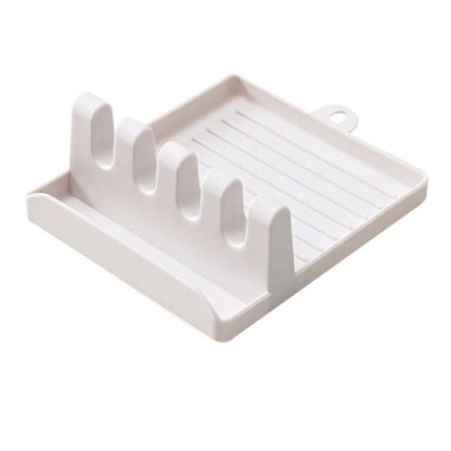 Kitchen Spoon Holders Fork Spatula Rack Shelf Organizer Plastic Non-slip Spoons Pad