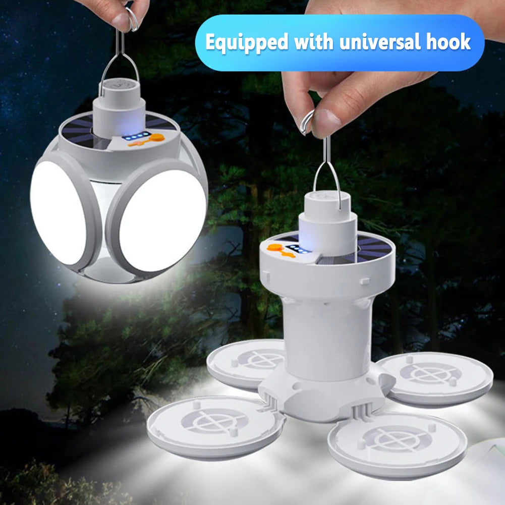 Shunmaii LED Solar Camping Light Bulb Lantern Rechargeable