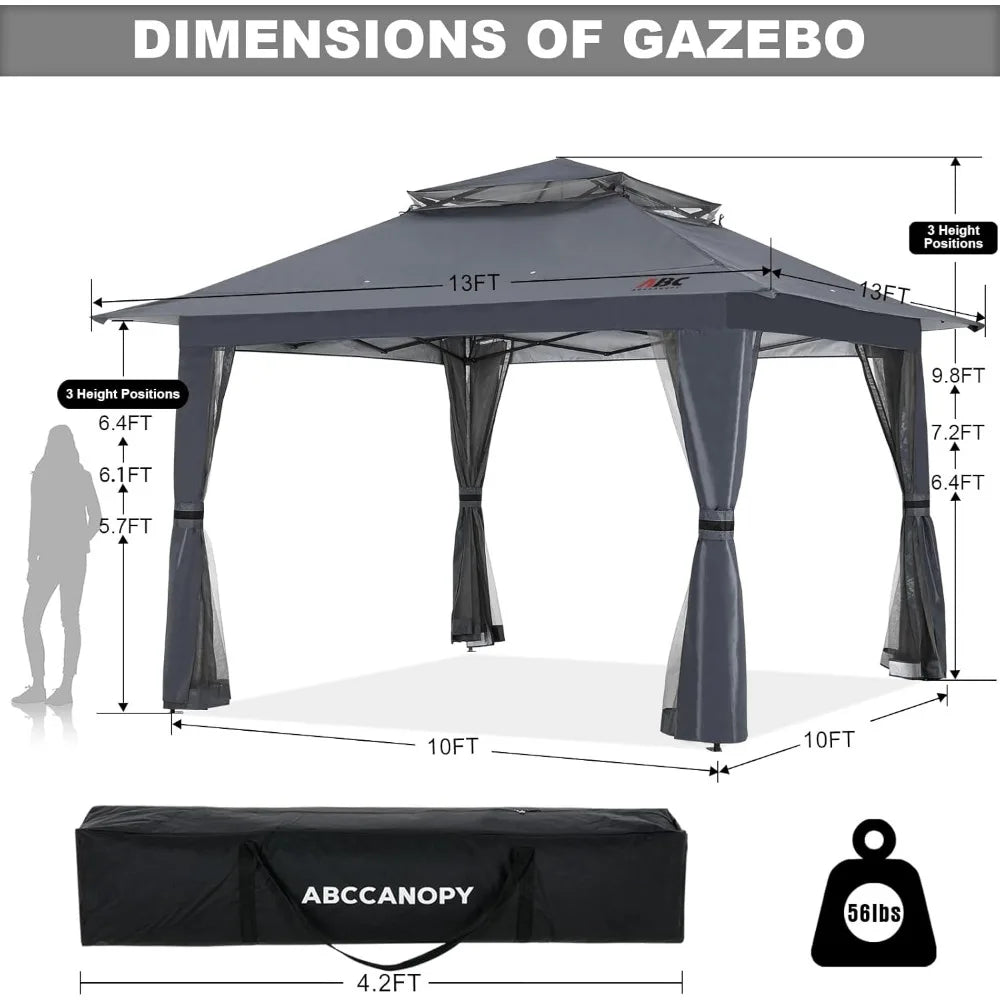 MKDK Pop Up Gazebo Outdoor Canopy Tent Mosquito Netting