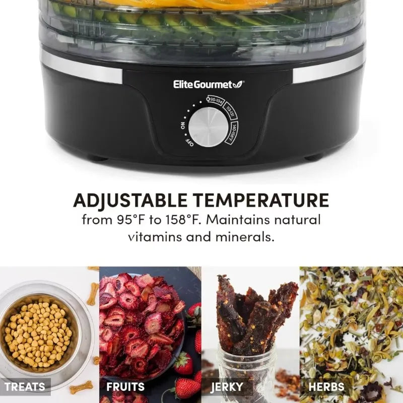 Hign-concerned Food Dehydrator 5 BPA Free Trays Pro Kitchen