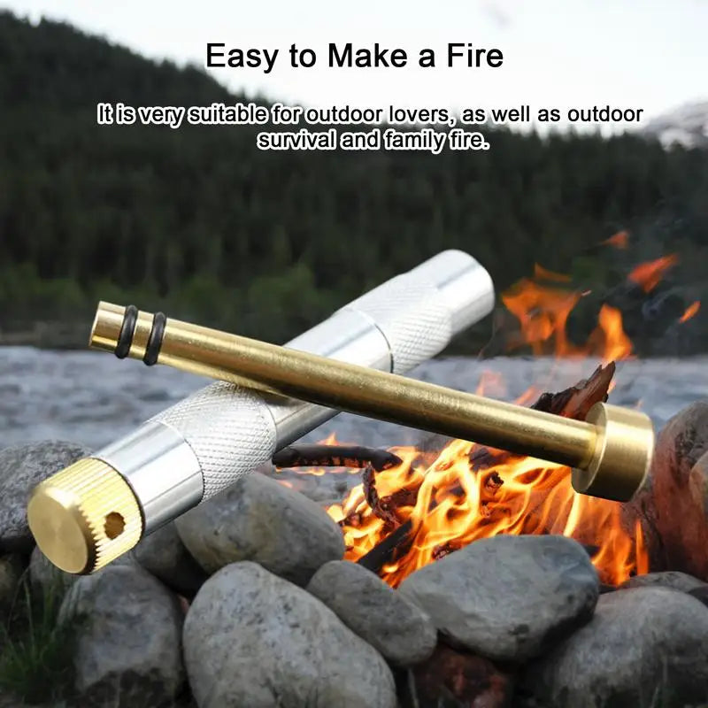 Lacyie Metal Fire Piston Starter Outdoor Camping Gear