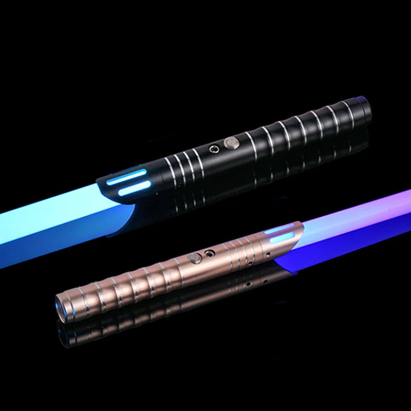 Light Up Saber 16 Colors Sounds Metal Handle Toy Sword