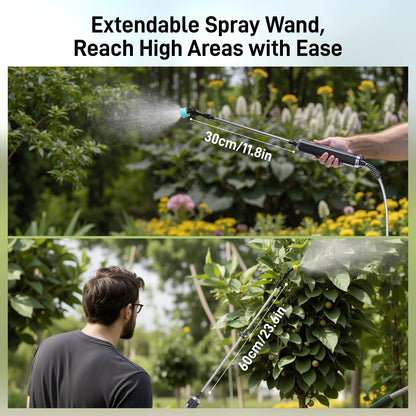 2.1 Gallon Electric Garden Sprayer with Adjustable Shoulder Strap/ Waterproof Handle/ Automatic Plant Mister/ 2000mAh Battery