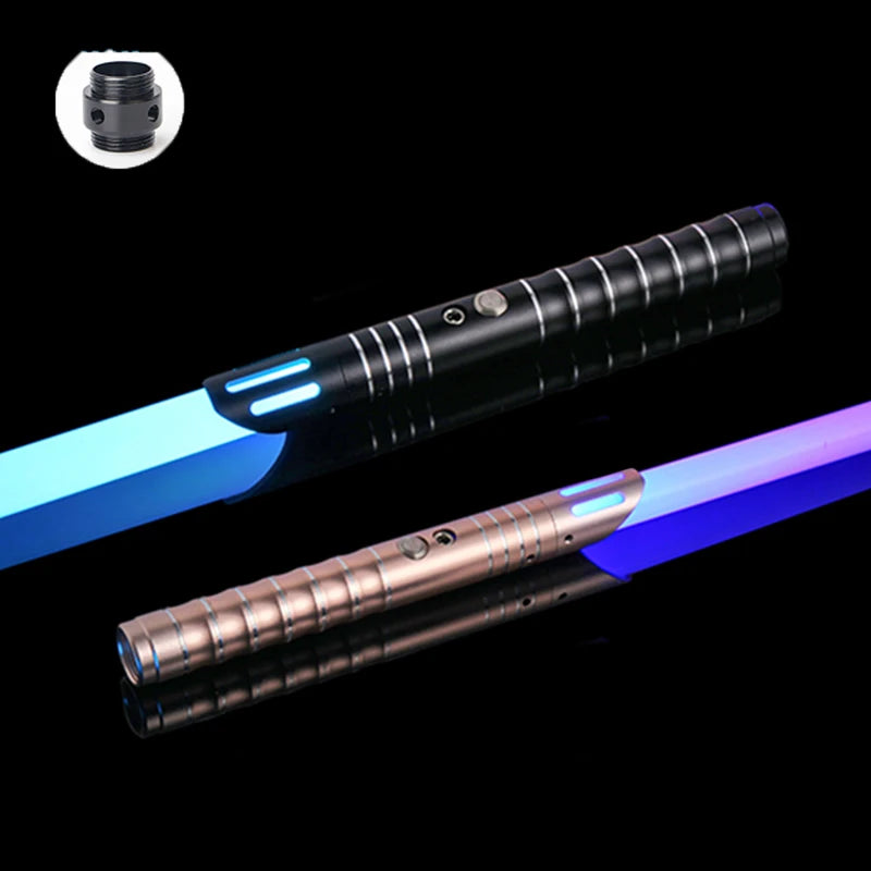 Light Up Saber 16 Colors Sounds Metal Handle Toy Sword
