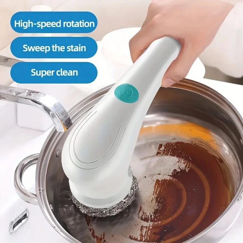 Cleaning Brush – Sponge Material, Powerful Stain Removal, Multiple Brush Heads.