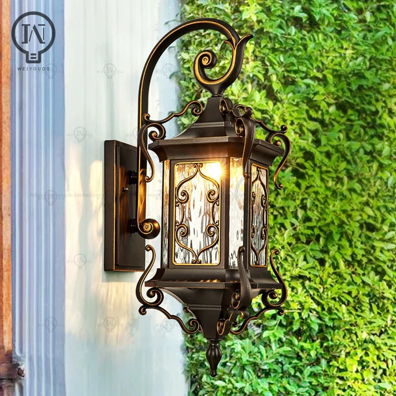 13W/20W Aluminum outdoor wall lamp waterproof IP65 European retro courtyard garden wall lamp villa LED outdoor wall lamp