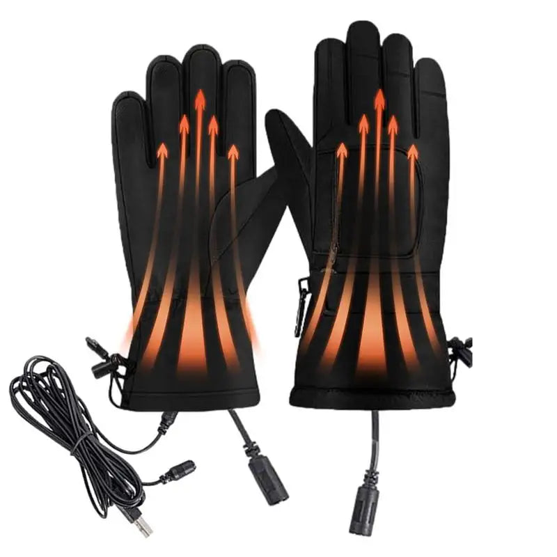 USB Heated Gloves For Winter Outdoor Cold Weather Waterproof