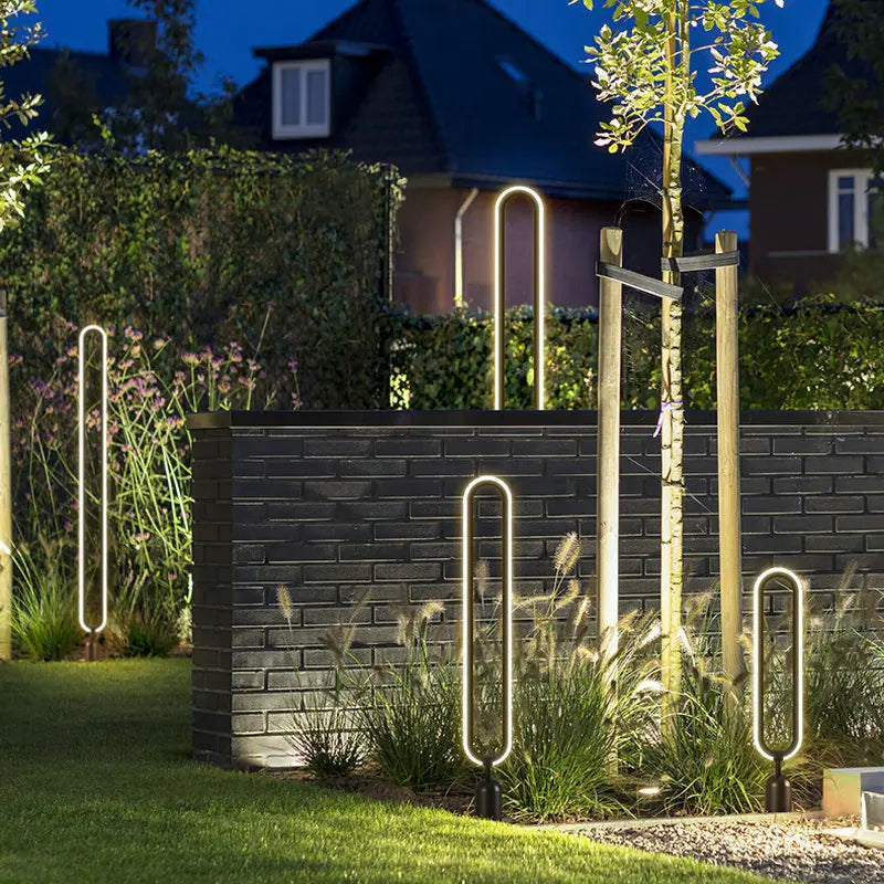 Outdoor LED Lawn Lamp AC110V 220V Waterproof Minimalist Round Street Light For Courtyard Villa Landscape Path Garden Lighting