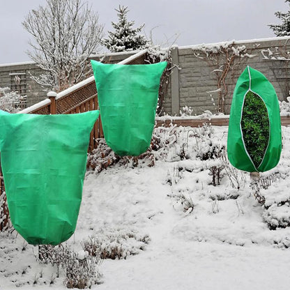 Tree Covers with Drawstring Plant Frost Blanket Plant Protection Covers Bags Fabric for Outdoor Garden Potted Plant Shrub