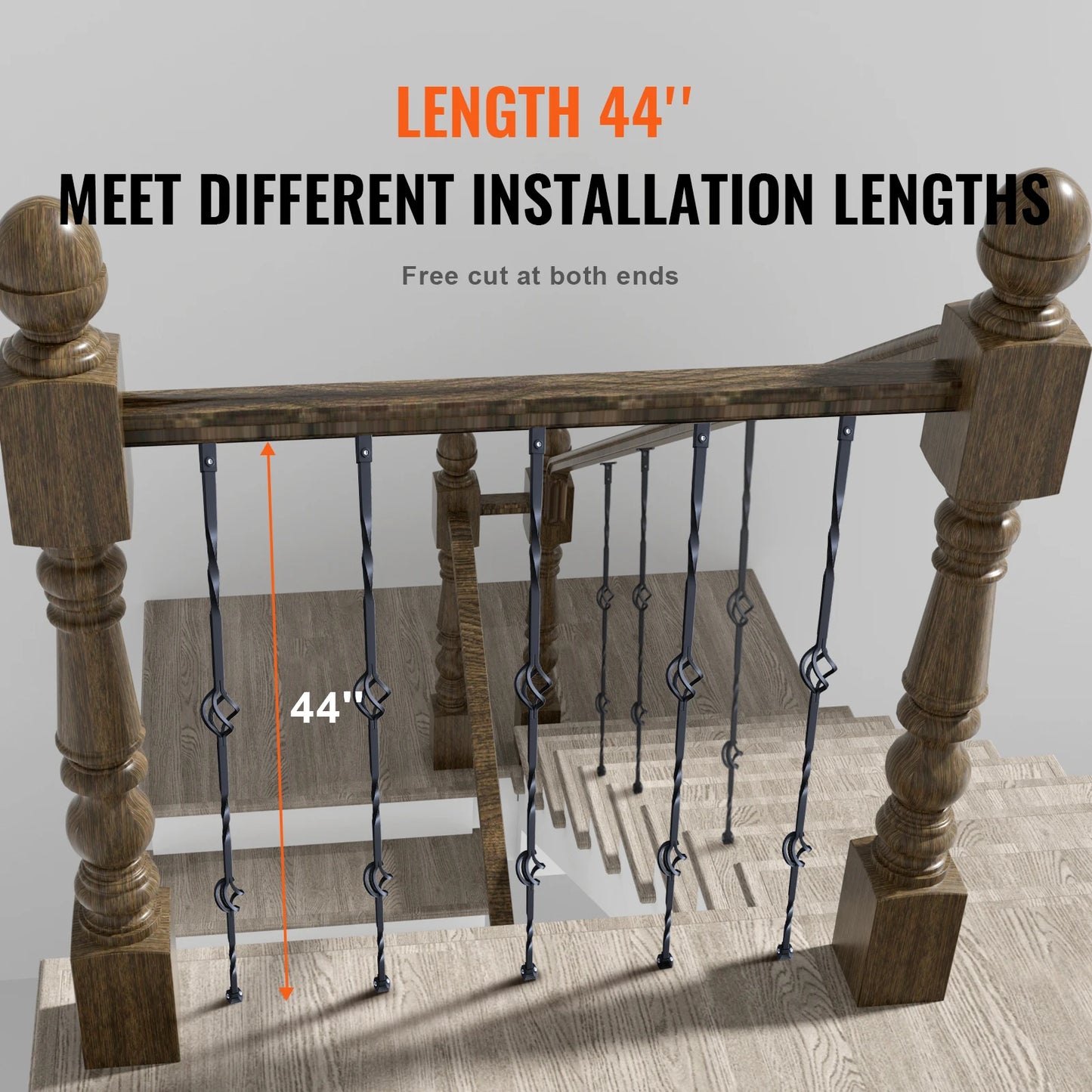 Staircase Balusters Galvanized Banister Spindles With Spiral