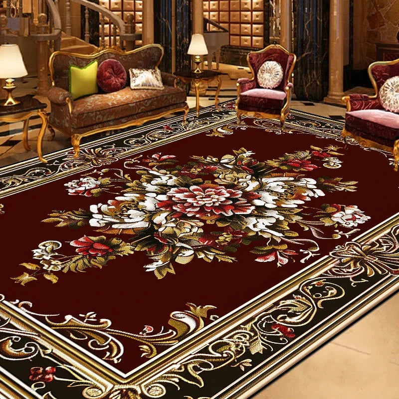 Gorgeous Retro European Carpet Living Room Large Area Decoration Sofa Area Rugs for Bedroom Cloakroom Non-slip Floor Mats Ковер