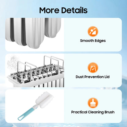 20 Cavity Stainless Steel Popsicle Maker Mold with Sticks, DIY Ice Cream Mold for Home, Party, Restaurant Bulk Treats