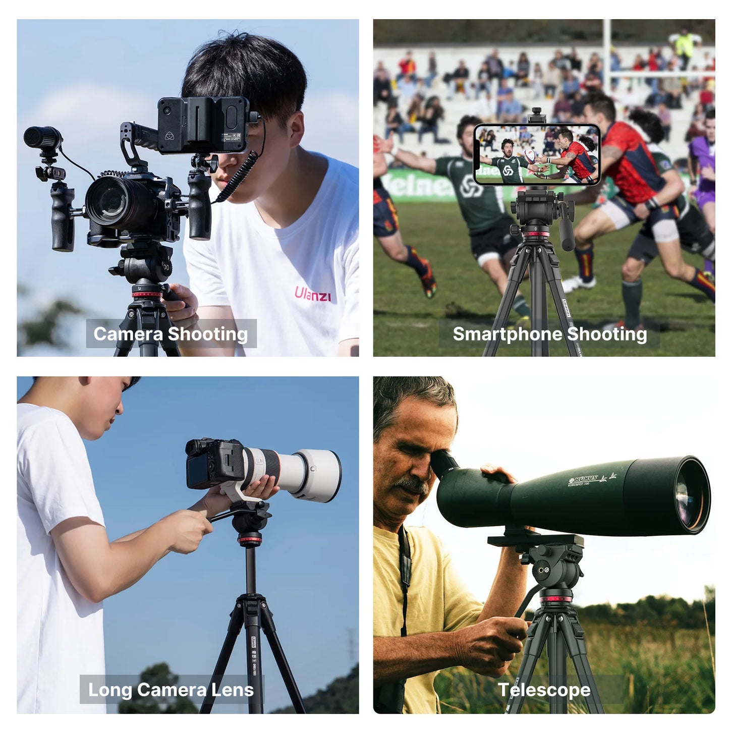 Ulanzi OMBRA Travel Tripod 360 Degree Panorama Fluid Drag