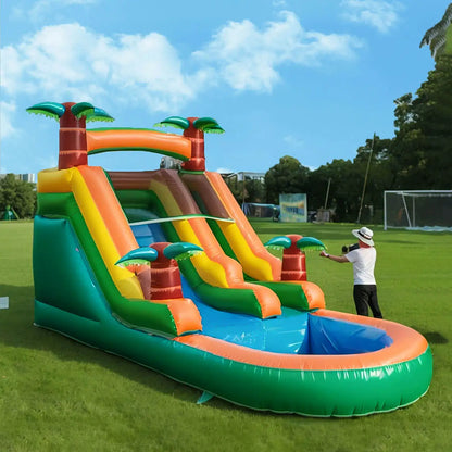 F Inflatable Pool Air Bounce Water Amusement Play Center
