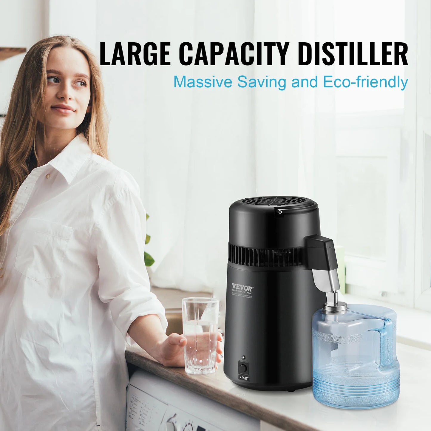Water Distiller 1.05 G. Purifier Filter 750W Water Maker