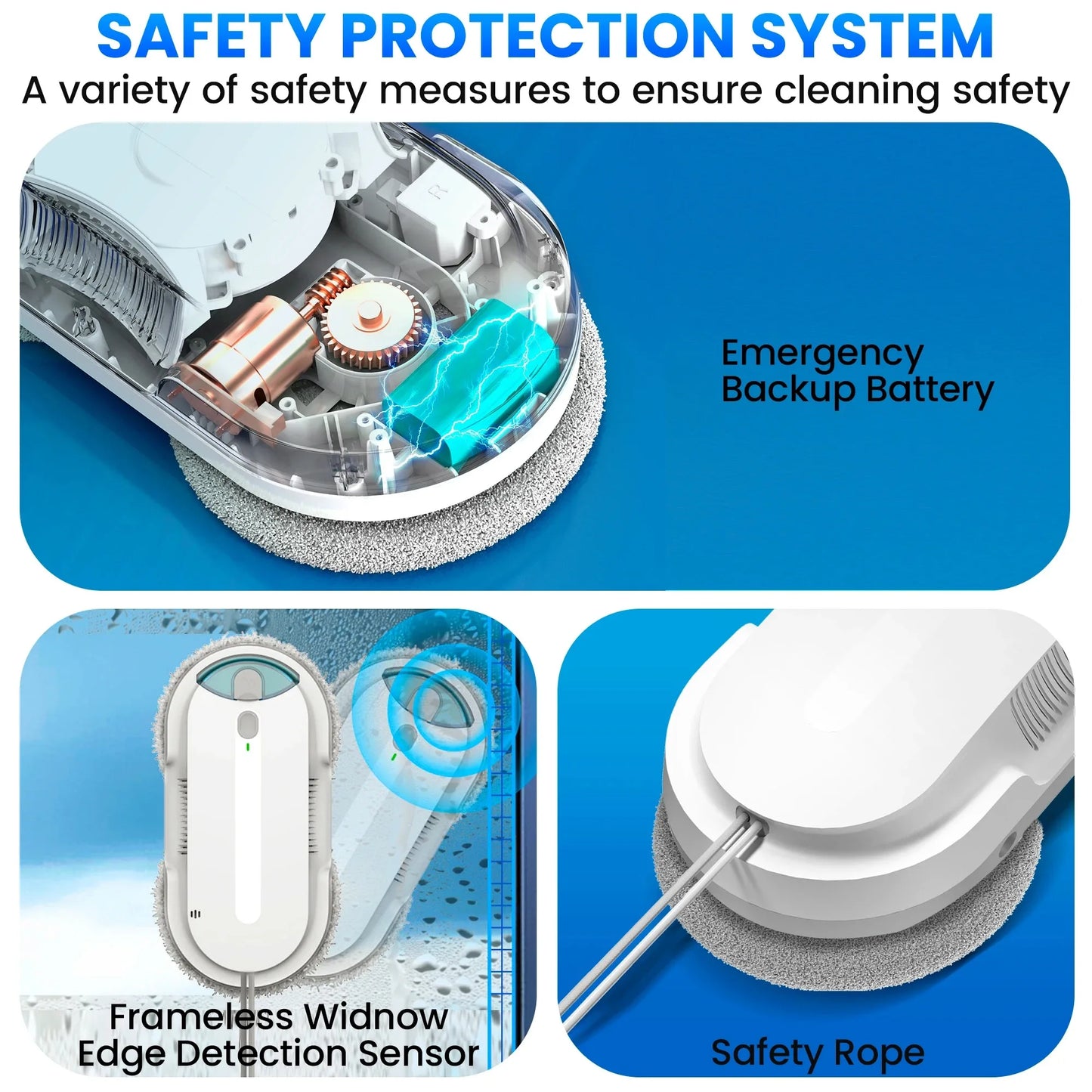 INSE Window Cleaning Robot With Automatic Water Spray Remote Control