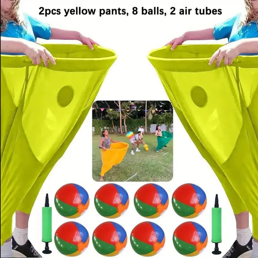 Giant Pants Party Game Set With Bouncy Ball And Inflator Outdoor