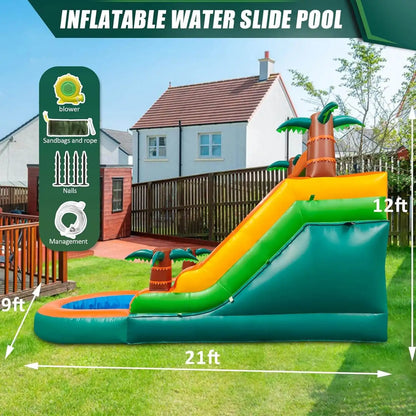 F Inflatable Pool Air Bounce Water Amusement Play Center