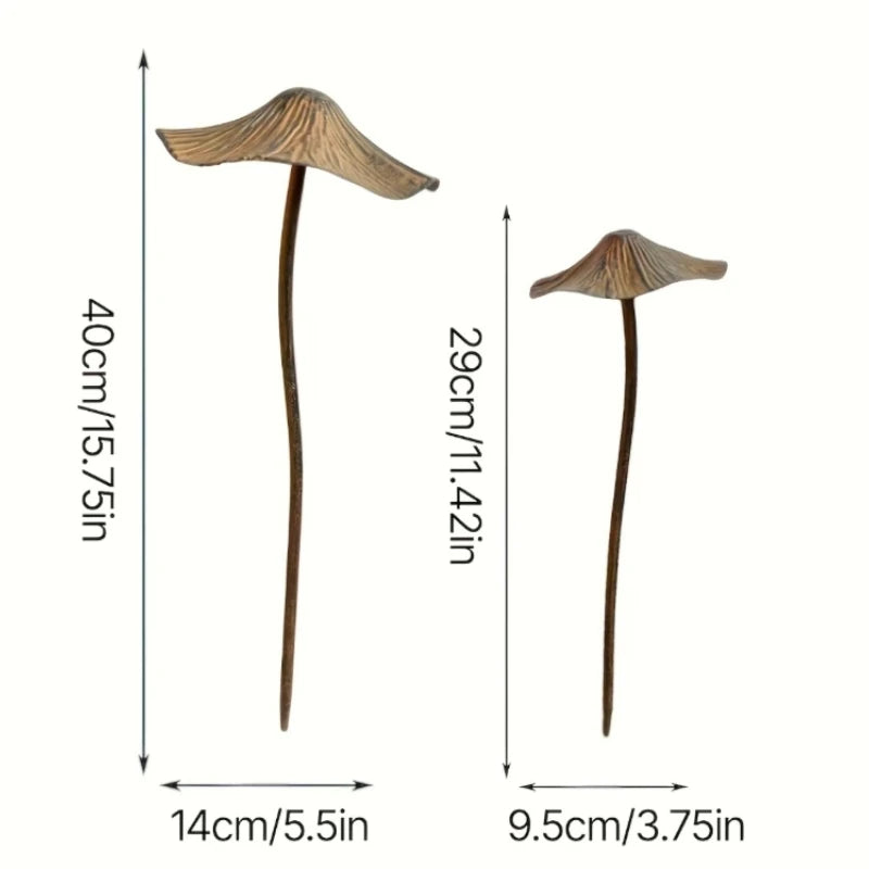 Retro Metal Rusty Mushroom Garden Decoration Set, Outdoor Rusty Mushroom Plaque,For Lawn, Garden Decoration,Halloween Decoration