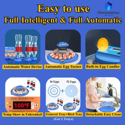 Egg Incubator 26 To 52 Eggs With Automatic Water Adding