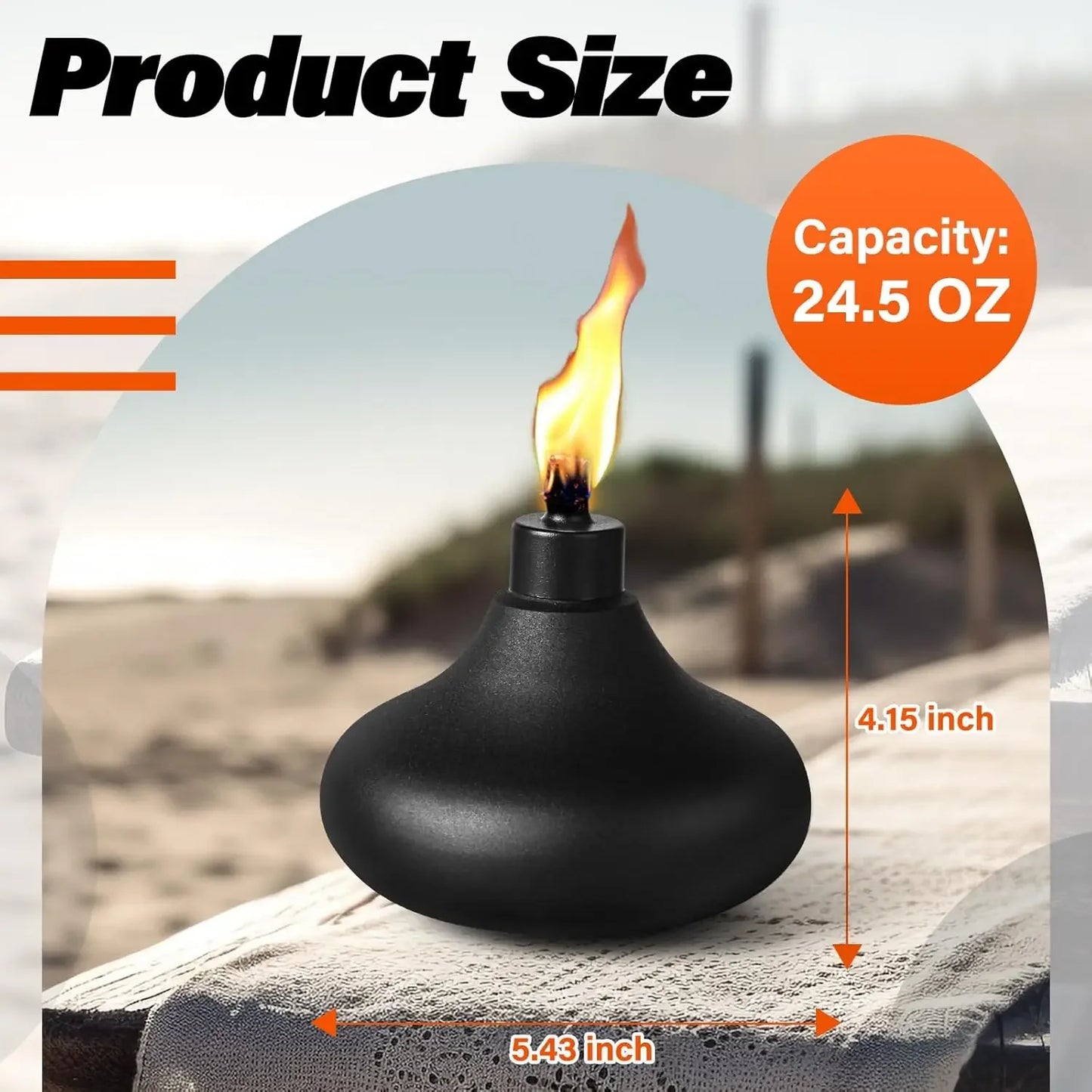 SZRSTHH Metal Tabletop Torches Citronella Outdoor Lighting