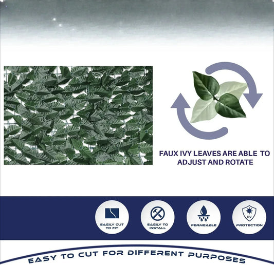 XMSJ Artificial Laurel Privacy Fence Screen Faux Leaves