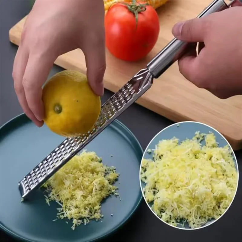 Stainless Steel Multi Purpose Cheese Grater With Hanging Loop