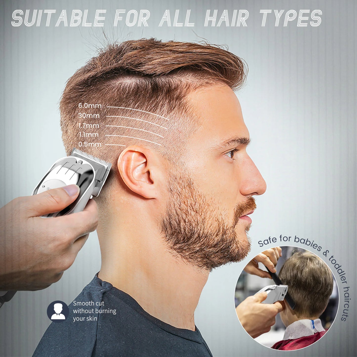 Sejoy Professional Hair Clipper Trimmer Kit Cordless