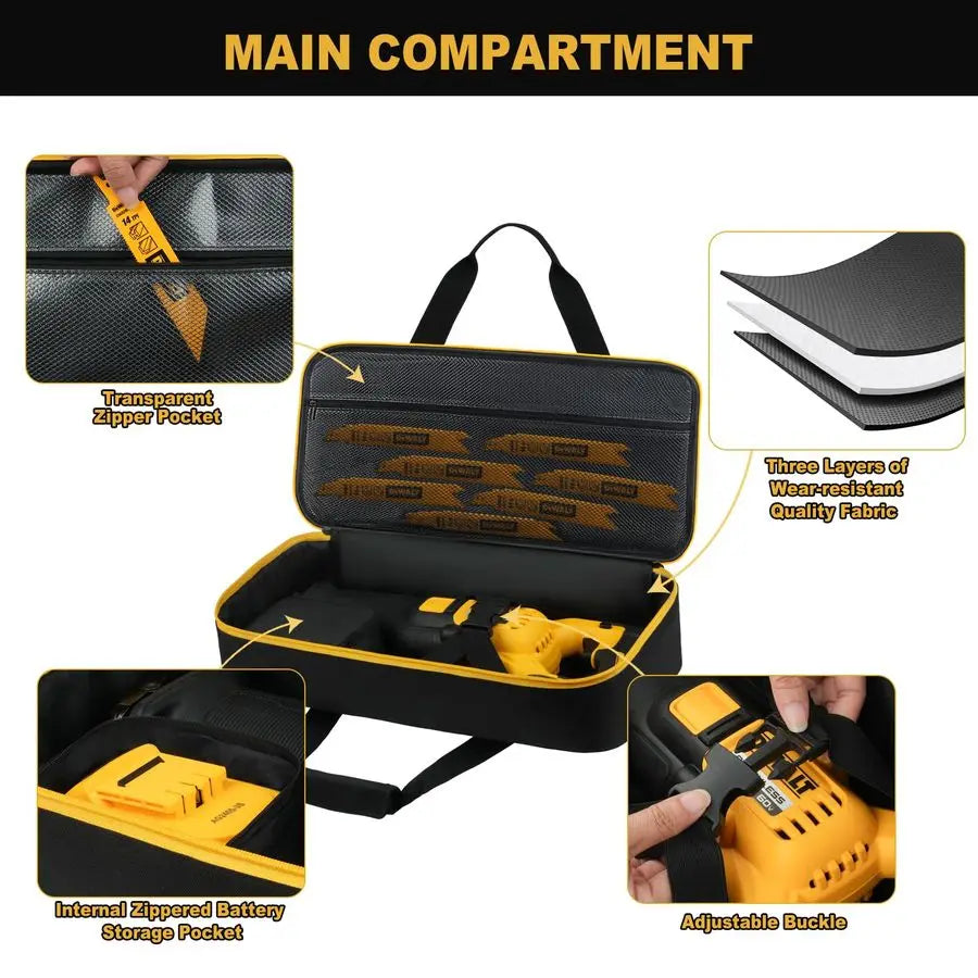 Case Compatible with DEWALT 20V 60V Reciprocating Saw DCS380B DCS382B DCS389B and Milwaukee M18 282120 262120 272220, with Multi