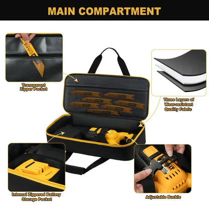 Case Compatible with DEWALT 20V 60V Reciprocating Saw DCS380B DCS382B DCS389B and Milwaukee M18 282120 262120 272220, with Multi