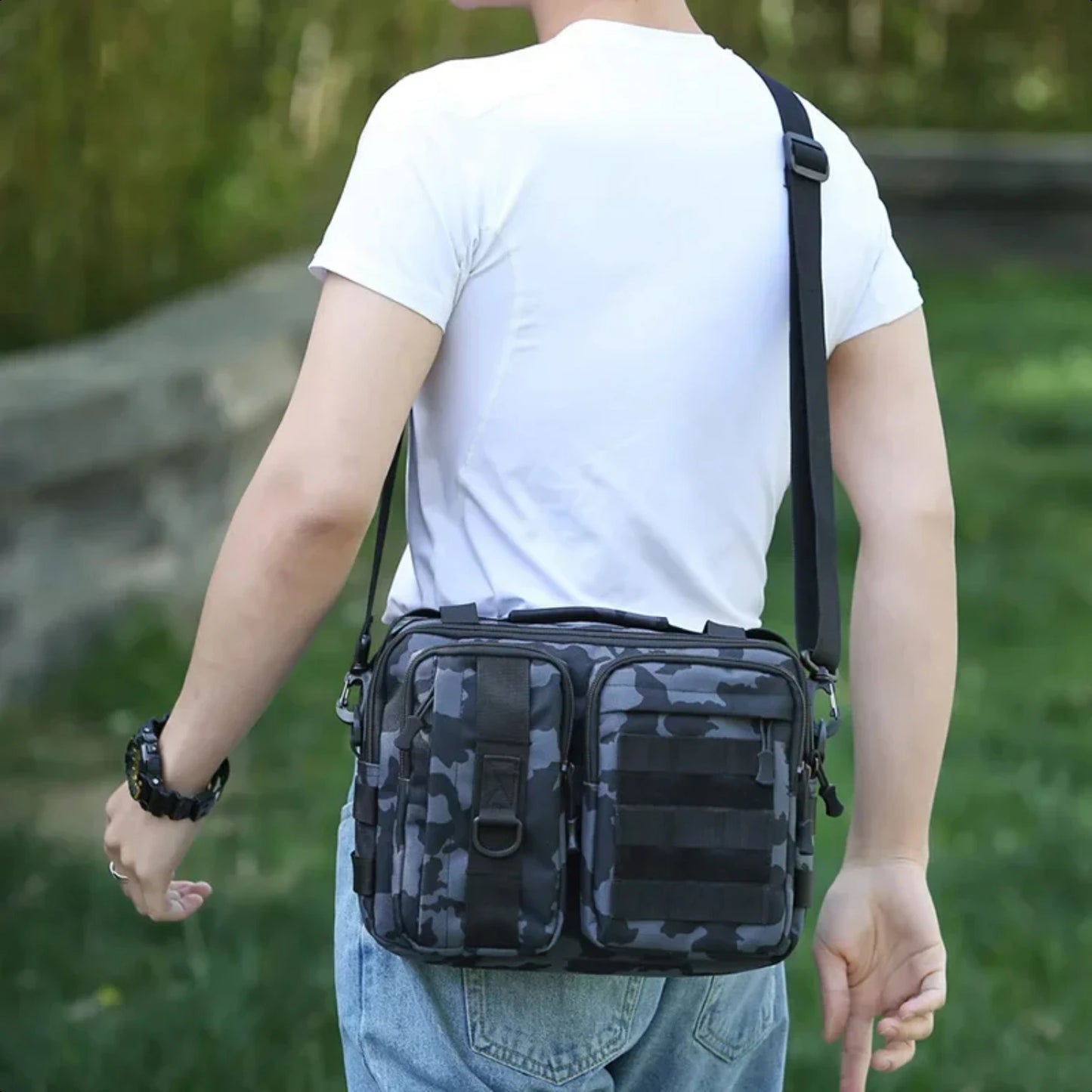 Hign-concerned Molle 600D Hiking Sling Crossbody Bag