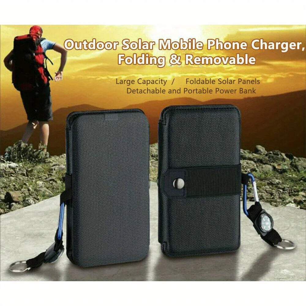 Portable Solar Power Bank Charger Panel For Mobile Phones