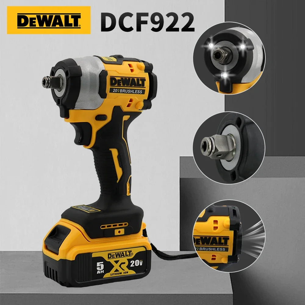DEWALT  Cordless Impact Wrench Key Impact Brushless Electric Tool 20V Variable Speed Rechargeable Wrench