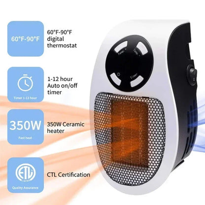 Portable Electric Heater Air Blower Wall Mounted Winter Warmer Machine