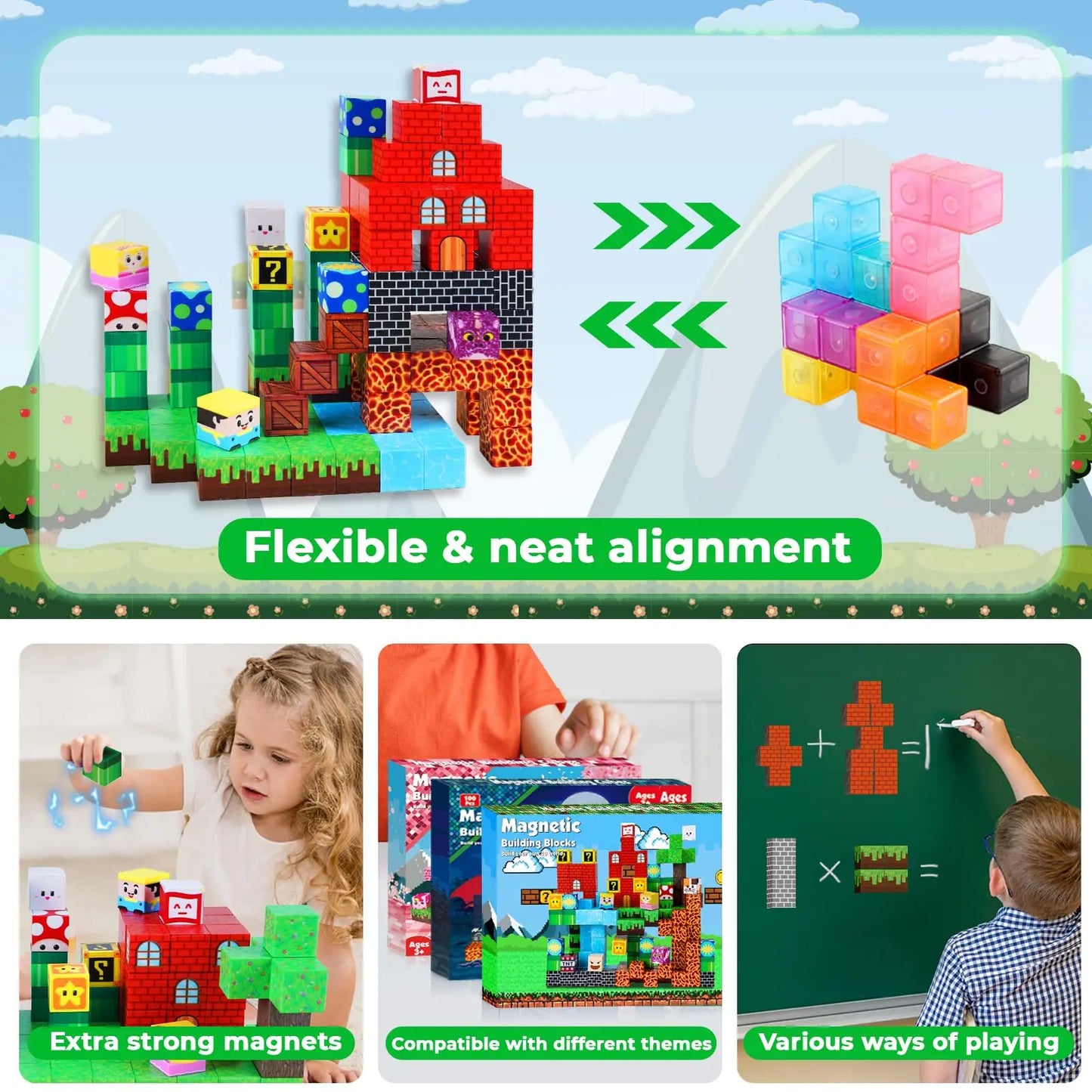 Magnetic Blocks STEM Educational Construction Set For Kids