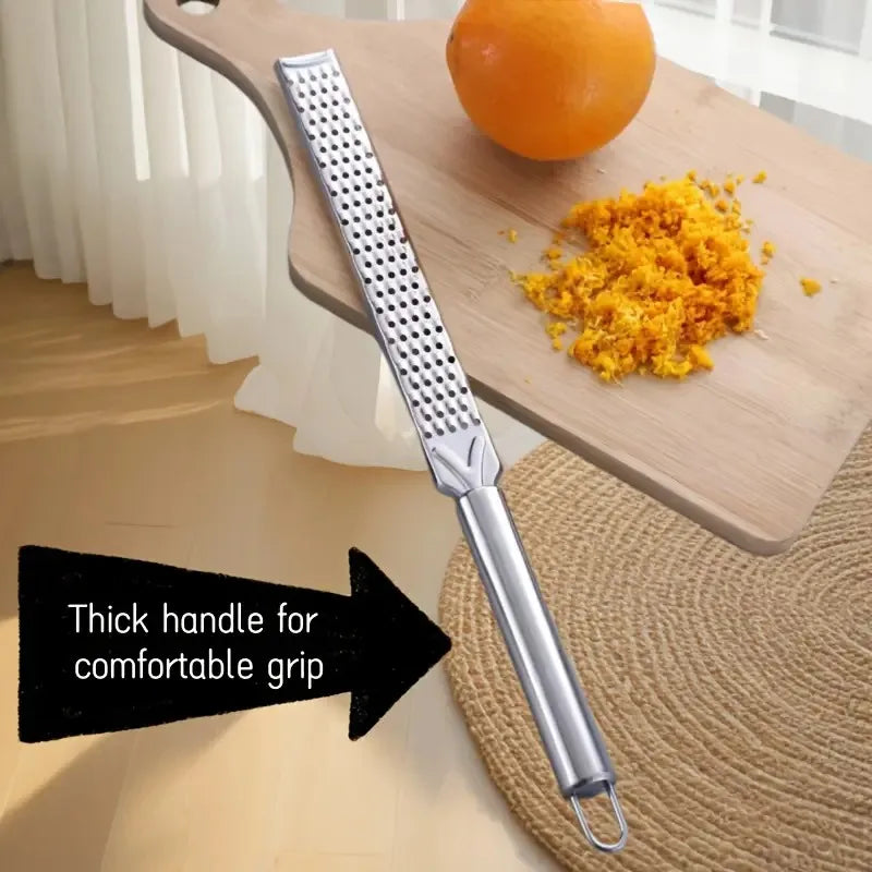 Stainless Steel Multi Purpose Cheese Grater With Hanging Loop