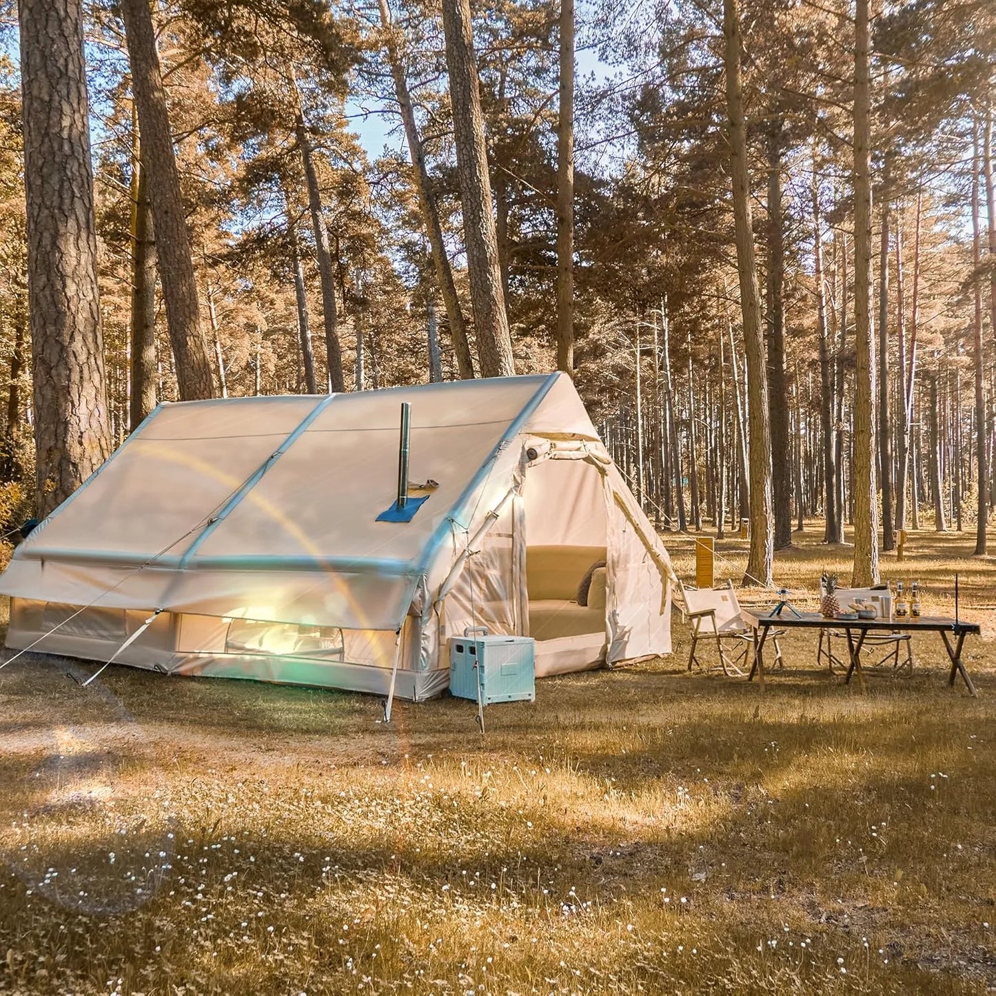 Inflatable Tent for Camping, Easy Setup Waterproof Windproof Outdoor Self-Supporting blow up tent Air Tent for Family