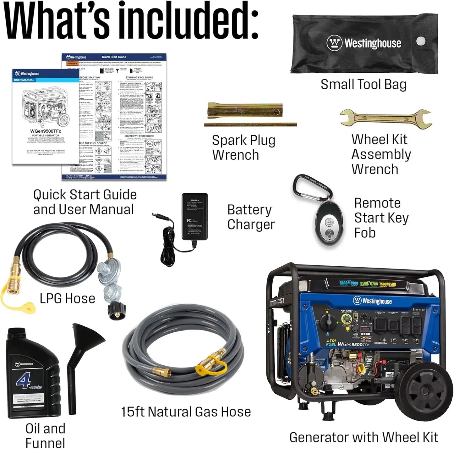 XMSJ 12500W TriFuel Portable Generator Remote Start Switch