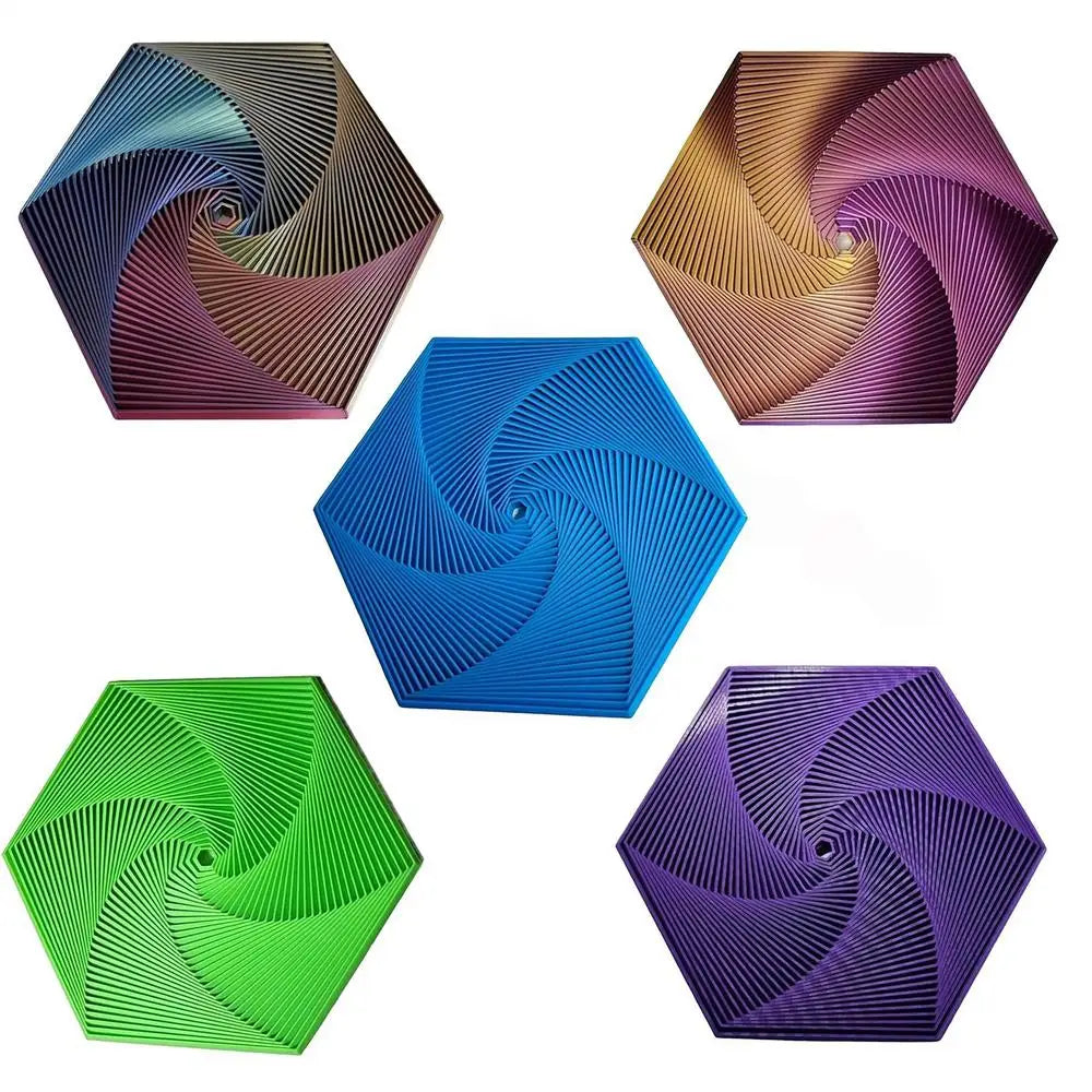 3D Printed Fractal Fidget Hexagon Sensory Toy