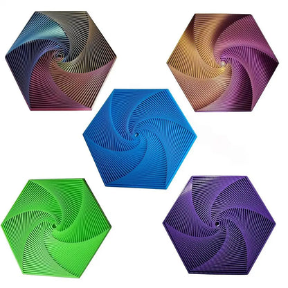 3D Printed Fractal Fidget Hexagon Sensory Toy