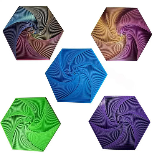 3D Printed Fractal Fidget Hexagon Sensory Toy