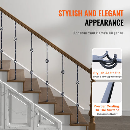 Staircase Balusters Galvanized Banister Spindles With Spiral