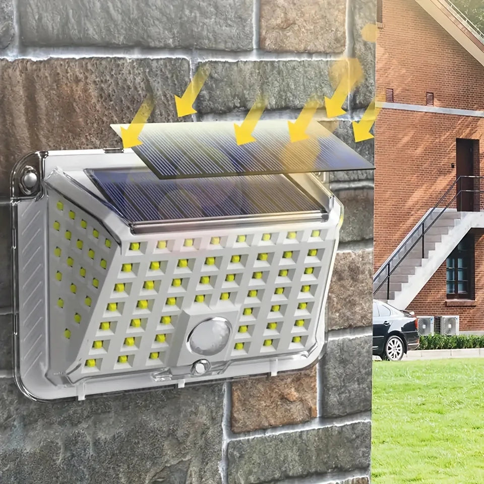 Super Bright 90 LED Solar Wall Lamp Outdoor 3 Modes Motion Lights Solar Fence Lights Security Lamps for Garden Yard Outside