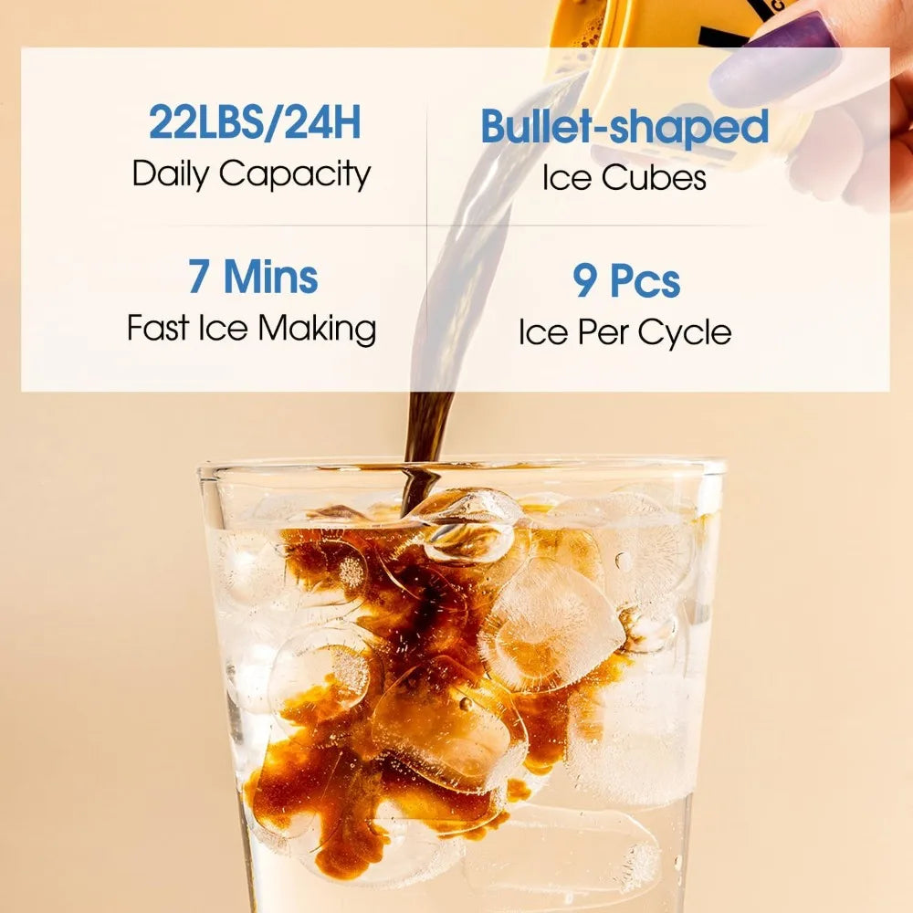 JIAOYING 3in1 Water Cooler Dispenser Ice Maker Hot Cold