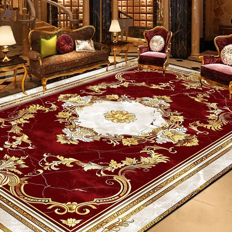 Gorgeous Retro European Carpet Living Room Large Area Decoration Sofa Area Rugs for Bedroom Cloakroom Non-slip Floor Mats Ковер