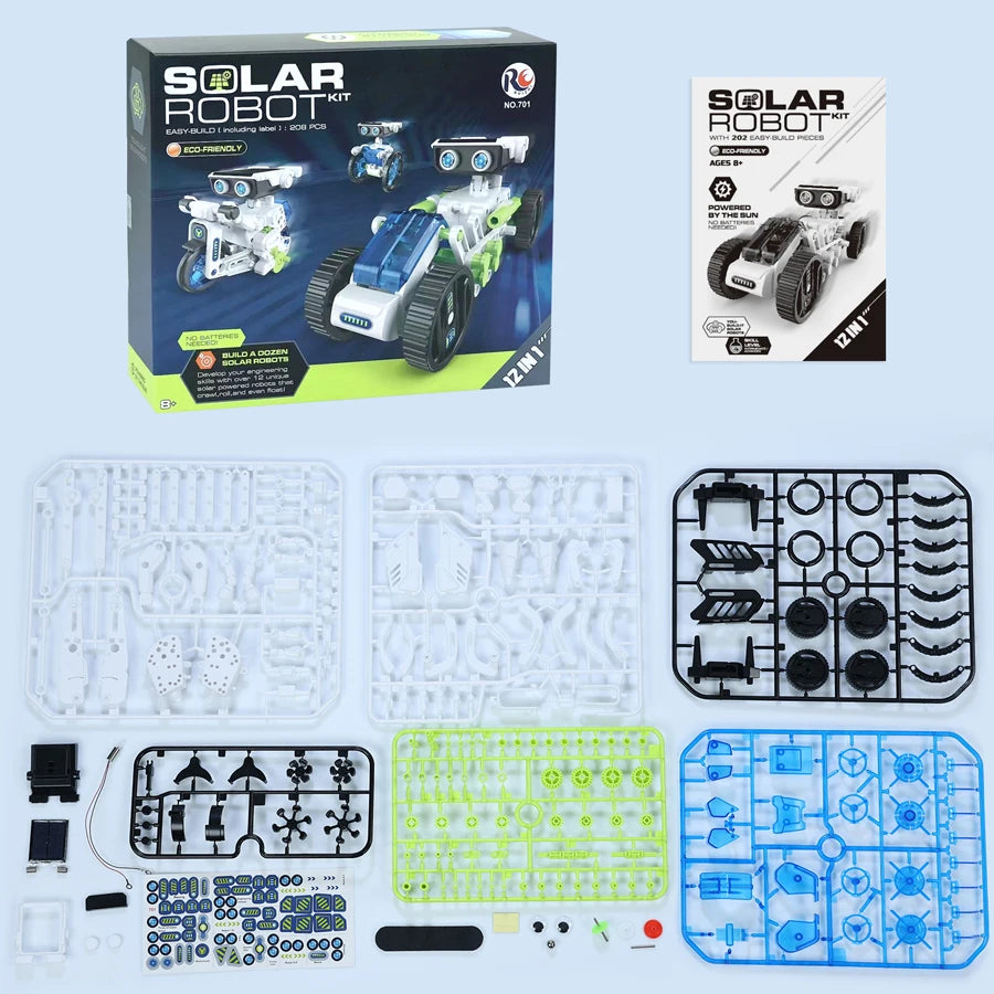 CONUSEA Solar Robot Toy 12 in 1 Educational Science Kit